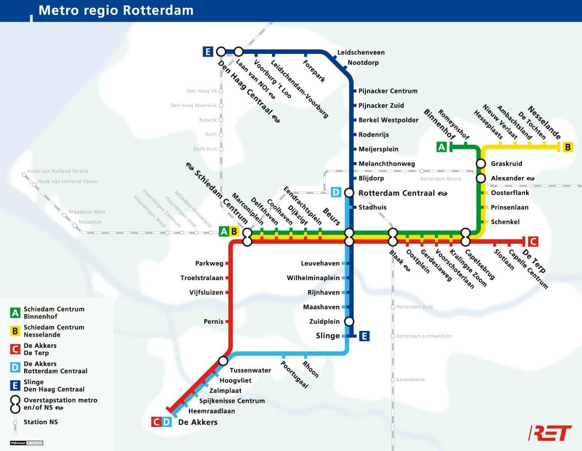ret mapu Rotterdamu