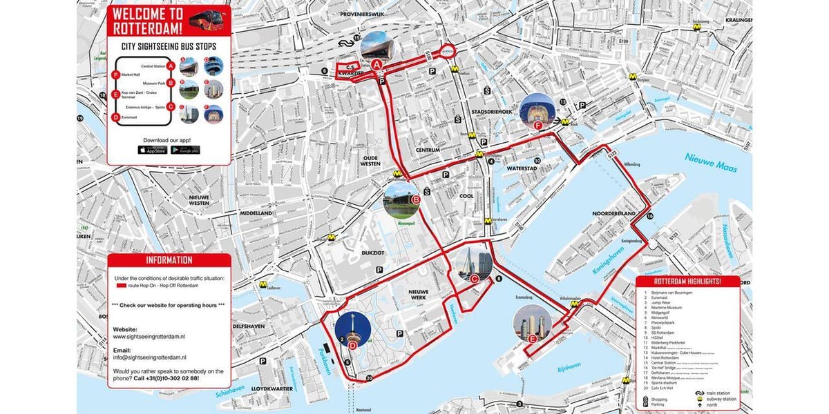 Mapa Rotterdam bus 