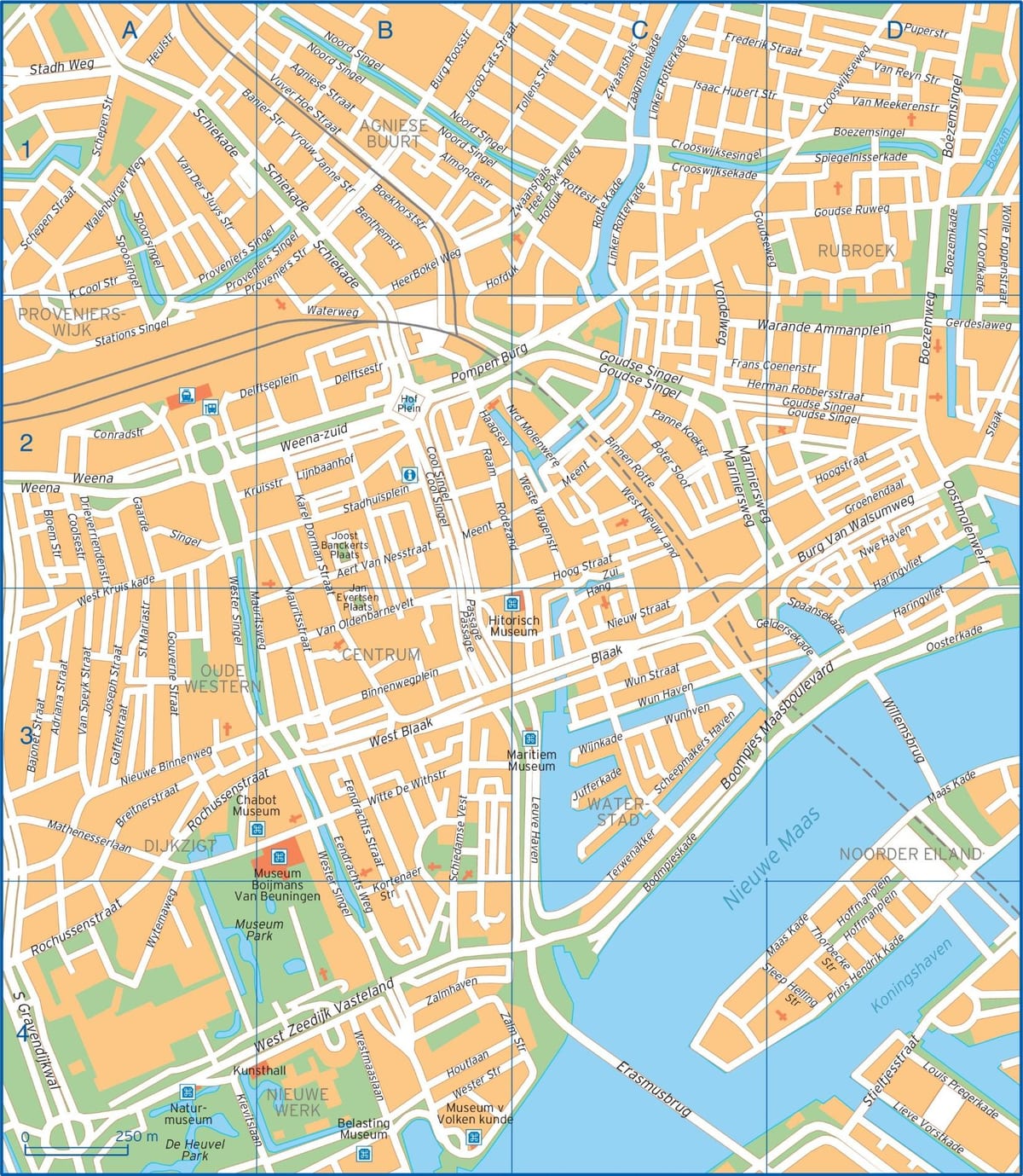 Mapa Rotterdam ulici 